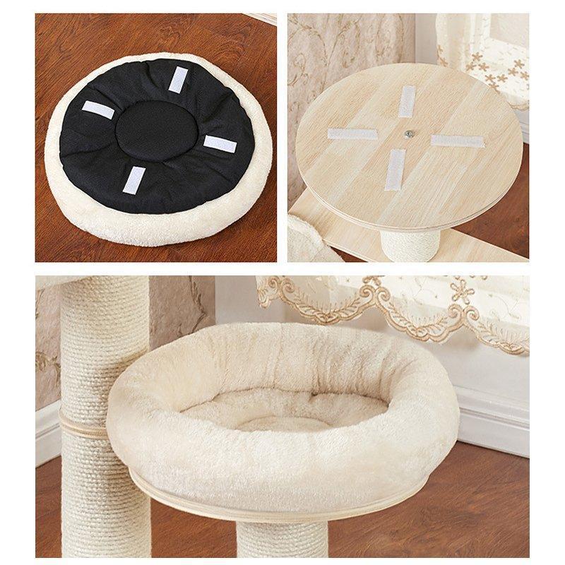 キャットタワー 据え置きタイプ 爪とぎ ハンモック付き 多頭飼い 猫タワー 据置きタイプ ウッドテイスト おしゃれ 猫用 つめとぎ ペット 土台付き 