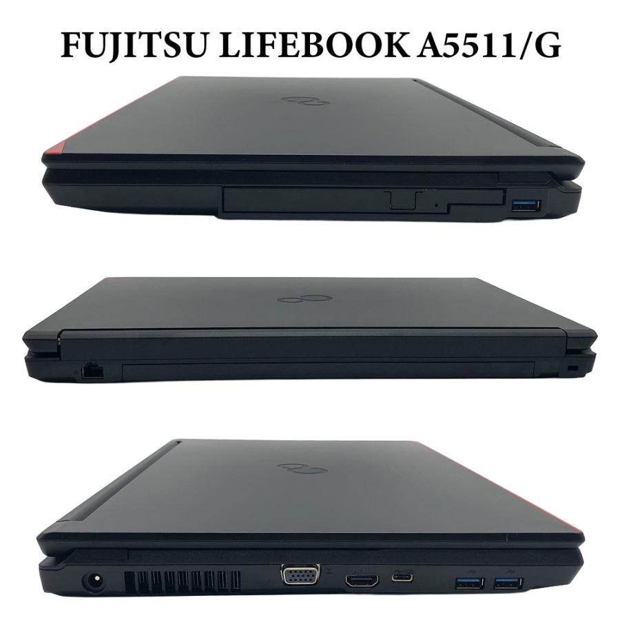 整備済みパソコン【30日間保証】FUJITSU  LIFEBOOK A5511/G/Corei5 1135G7 2.4GHz/メモリ16GB/SSD 256GB/【今ならWPS Office付き】【送料無料】【MAR】【中古】の画像