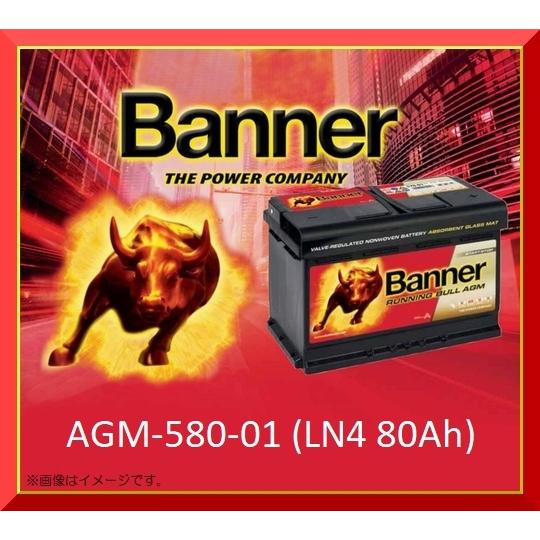 AGM-580-01 Banner バナー AGMバッテリー オーストリア製 (規格 LN4
