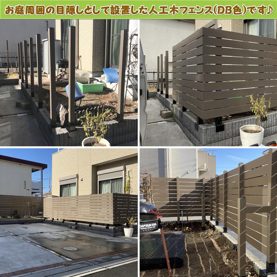 エコウッド ブロック用ポスト(60mm)固定金具 12cm用 フェンス 支柱 