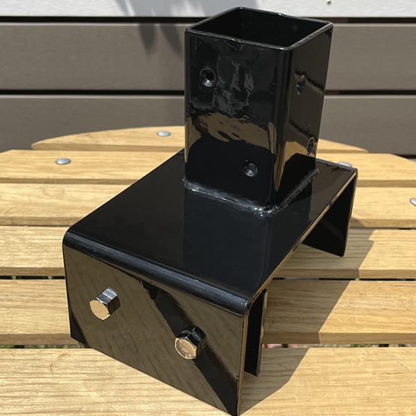エコウッド ブロック用ポスト(60mm)固定金具 15cm用 フェンス 支柱