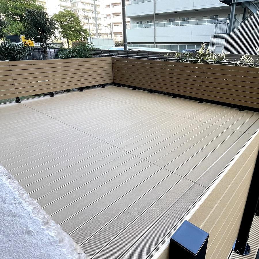 エコウッド 人工木 ウッドデッキ 床板 （145×25mm） ダークブラウン