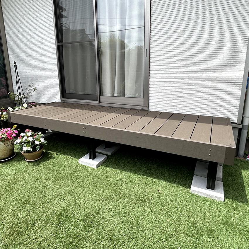 エコウッド 人工木 ウッドデッキ 床板 （145×25mm） ダークブラウン