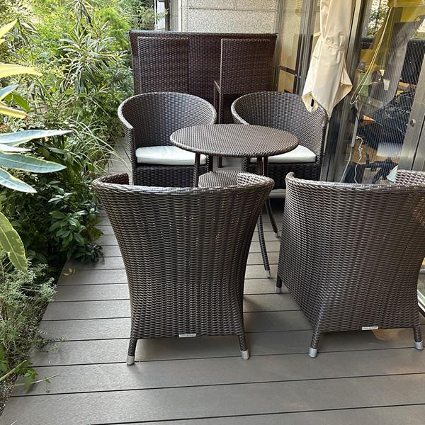 人工木　ウッドデッキ　床板 エコウッド人工木ウッドデッキ床板（145×25mm）ダークブラウン