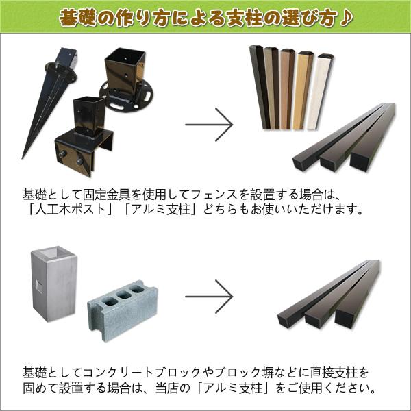 エコウッド 人工木フェンス専用ポストNEW 1200ブラック 人工木