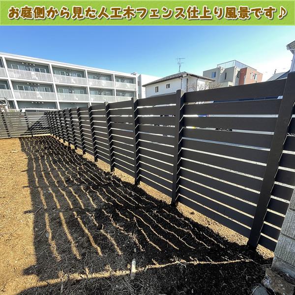 エコウッド 人工木フェンス専用ポストNEW 2000ブラック 人工木