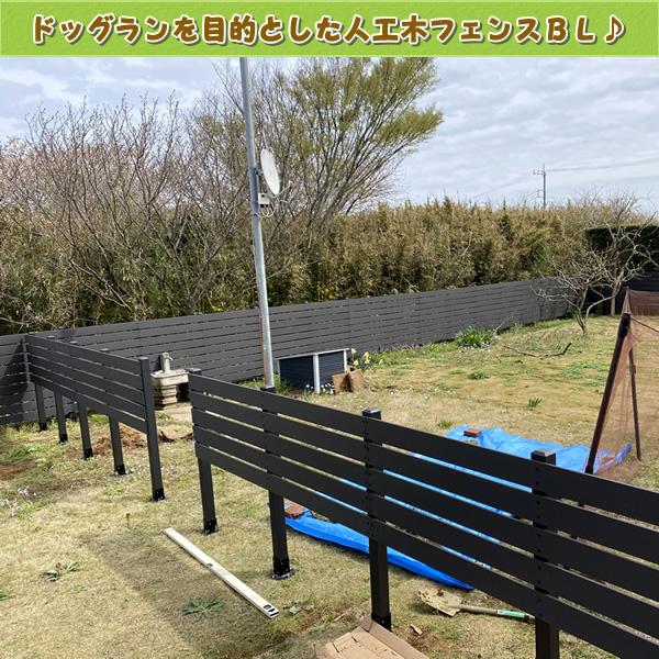 エコウッド 人工木フェンス専用ポストNEW 2000ブラック 人工木