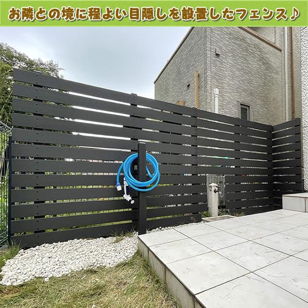エコウッド 人工木フェンス専用ポストNEW 2000ブラック 人工木