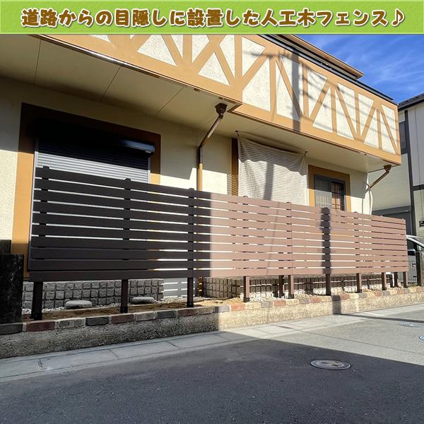 エコウッド 人工木フェンス専用ポストNEW 2000ブラウン 人工木
