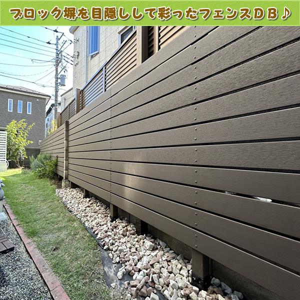 エコウッド 人工木フェンス専用ポストNEW 2000ダークブラウン 人工
