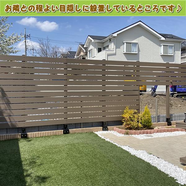 エコウッド 人工木フェンス専用ポストNEW 2000ダークブラウン 人工