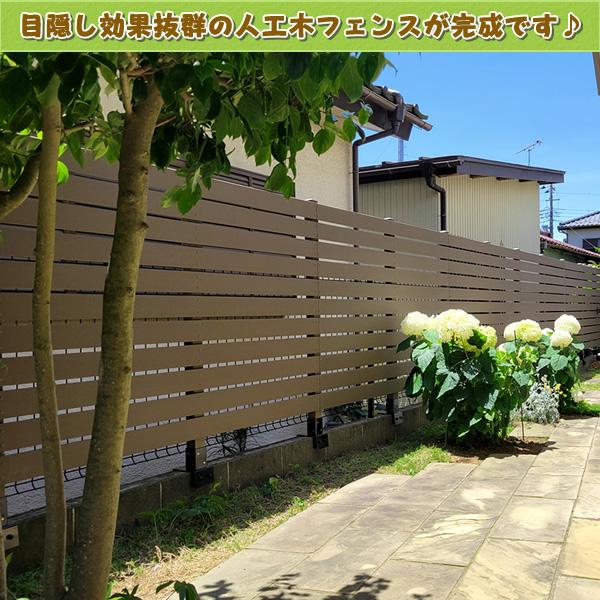 エコウッド 人工木フェンス専用ポストNEW 2000ダークブラウン 人工