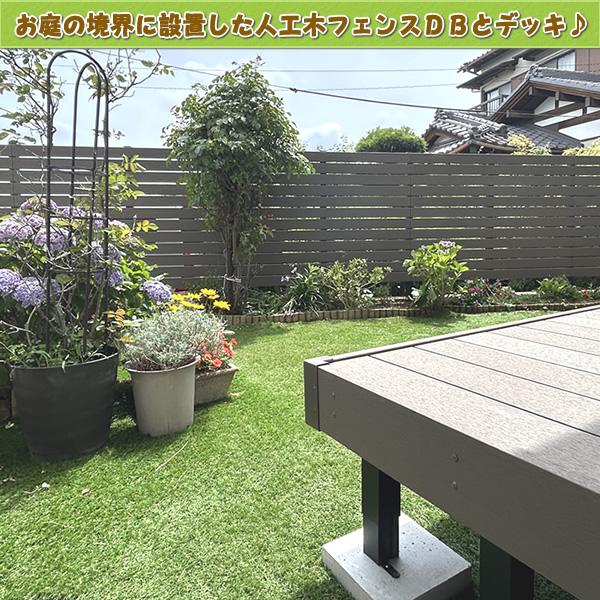 【直接取引希望】樹脂製　ダークブラウン ガーデンフェンス 6枚 エコウッド 人工木材 NEW（100×11mm）ダークブラウン 1800mm DIY