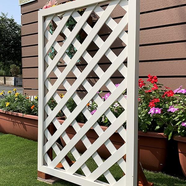 人工木ラティスフェンス9060ホワイト 庭 目隠し Diy Jan1303 通販 激安 樹脂製 ガーデニング