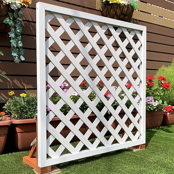 エコウッド 人工木ラティスフェンス9090ホワイト 庭 目隠し DIY