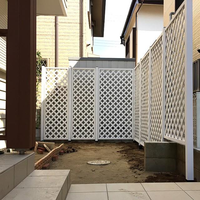 エコウッド 人工木ラティスフェンス9090ホワイト 庭 目隠し DIY