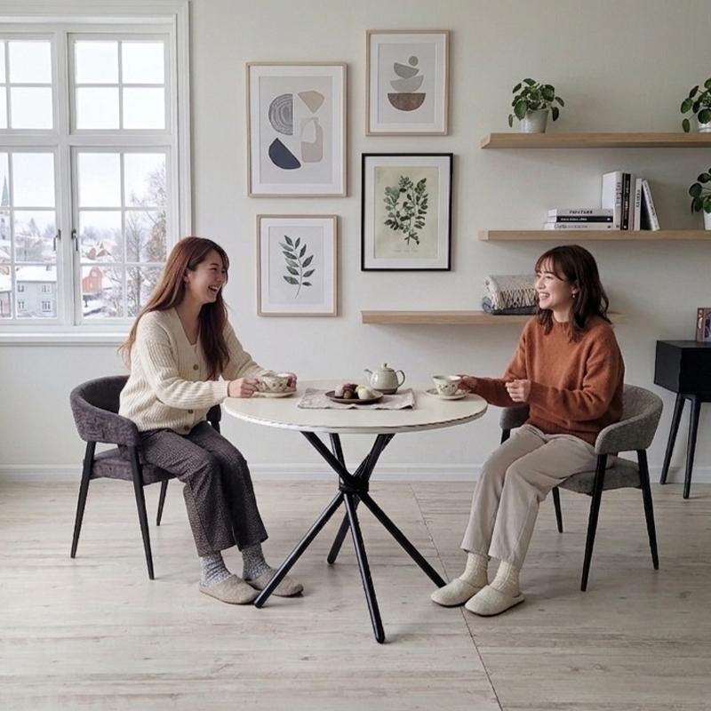 【美品】セラミック ダイニングテーブルセット 2人用 丸テーブル 3点セット セラミック ダイニングテーブルセット 丸テーブル 3点セット 2人 用