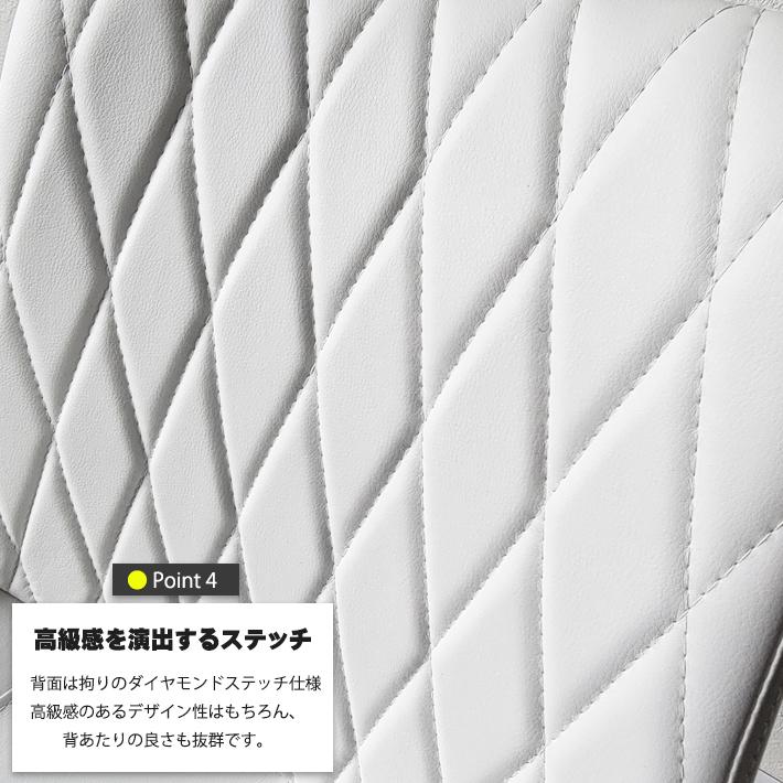 ダイニングテーブルセット ５点セット ４人掛け ６人掛け モダン 伸長式 エクステンション ダイニングチェア カンティレバー NPLUWH 160cm 200cm ホワイト 鏡面_14