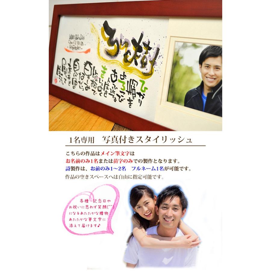 名前詩 誕生日 還暦祝い 古希 退職祝い プレゼント デザインアート文字