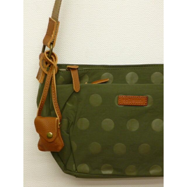 toleur トーラ　ショルダーバッグ　牛革　ドット柄　赤 toleur トーラ ショルダーバッグ ナイロンドット カウレザーミニ