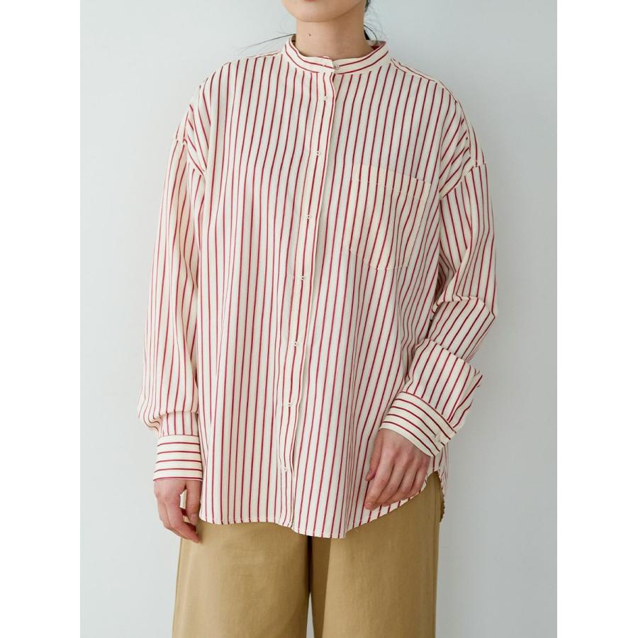 PONT DE CHALONS ポンデシャロン シャツ ブラウス バンドカラー スタンドカラー 刺繍 ボタン ポケット 付き 2025年秋冬の新色入荷 | Pont de Chalons | 01