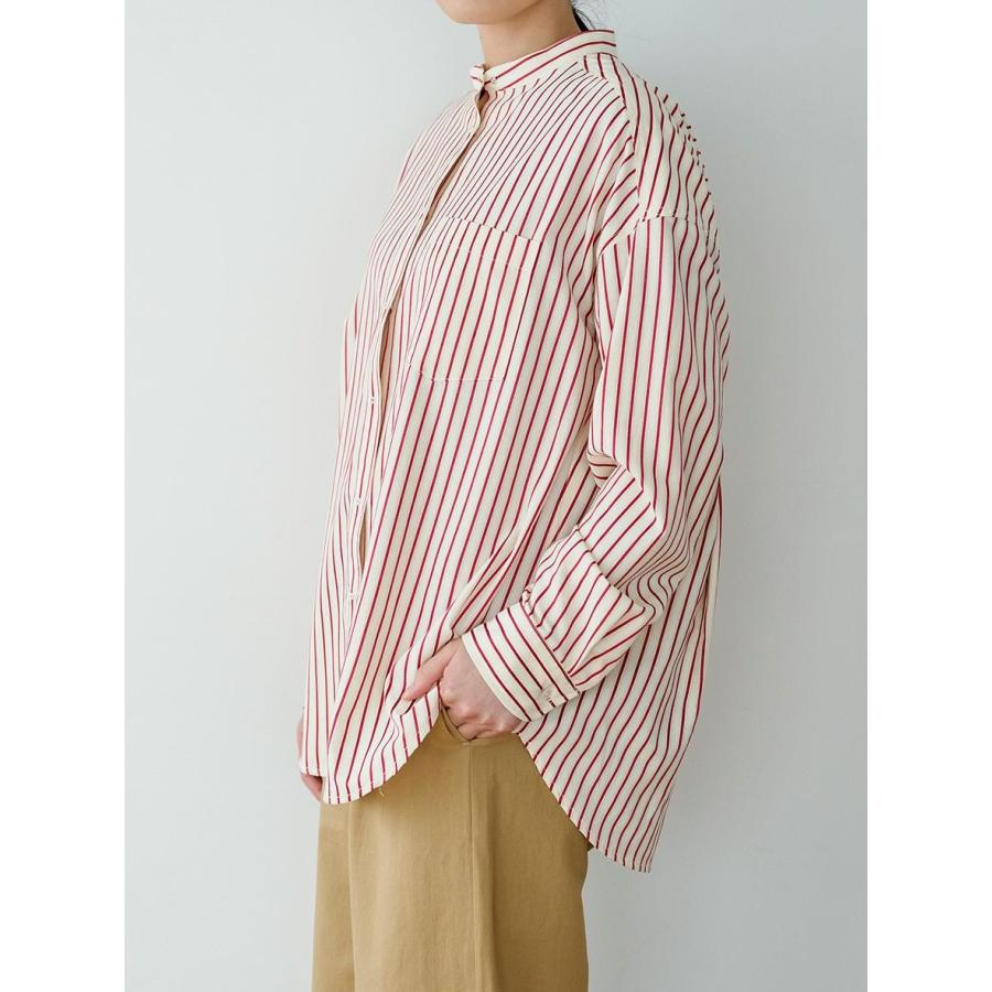 PONT DE CHALONS ポンデシャロン シャツ ブラウス バンドカラー スタンドカラー 刺繍 ボタン ポケット 付き 2025年秋冬の新色入荷 | Pont de Chalons | 02