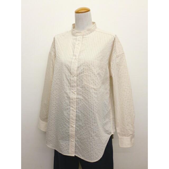 PONT DE CHALONS ポンデシャロン シャツ ブラウス バンドカラー スタンドカラー 刺繍 ボタン ポケット 付き 2025年秋冬の新色入荷 | Pont de Chalons | 04