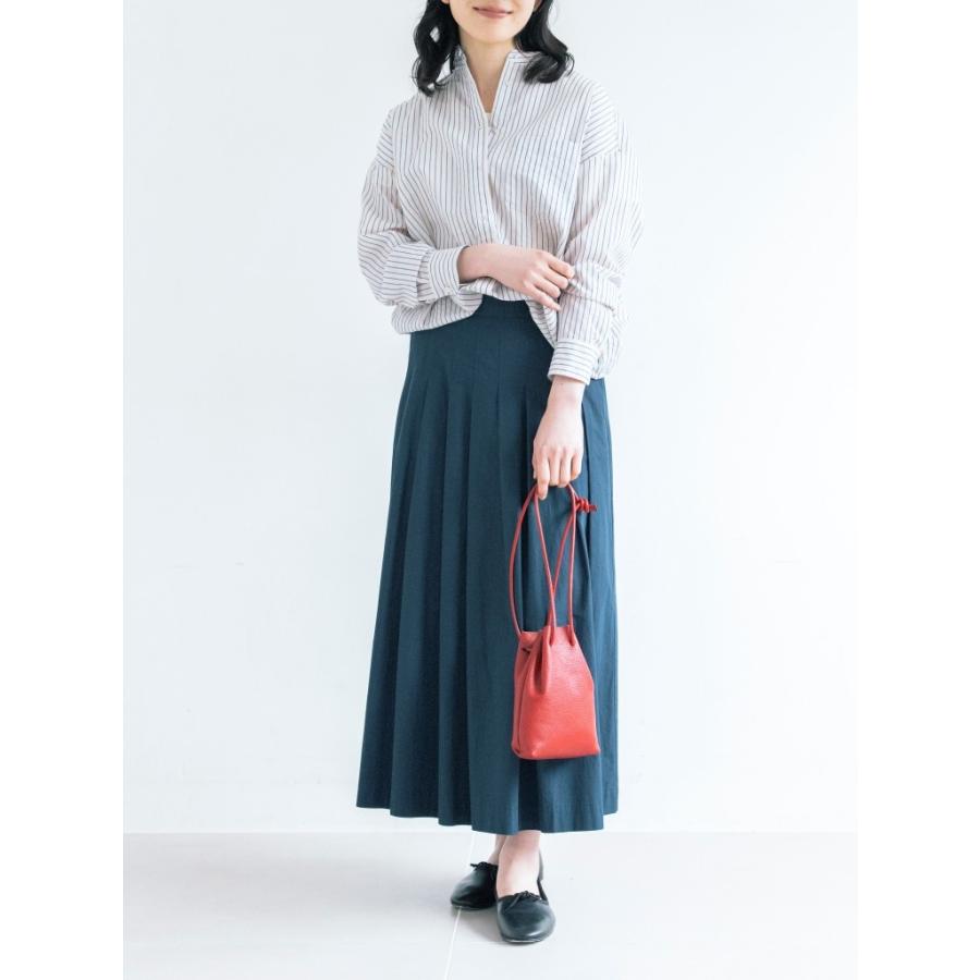 PONT DE CHALONS ポンデシャロン シャツ ブラウス バンドカラー スタンドカラー 刺繍 ボタン ポケット 付き 2025年秋冬の新色入荷 | Pont de Chalons | 06