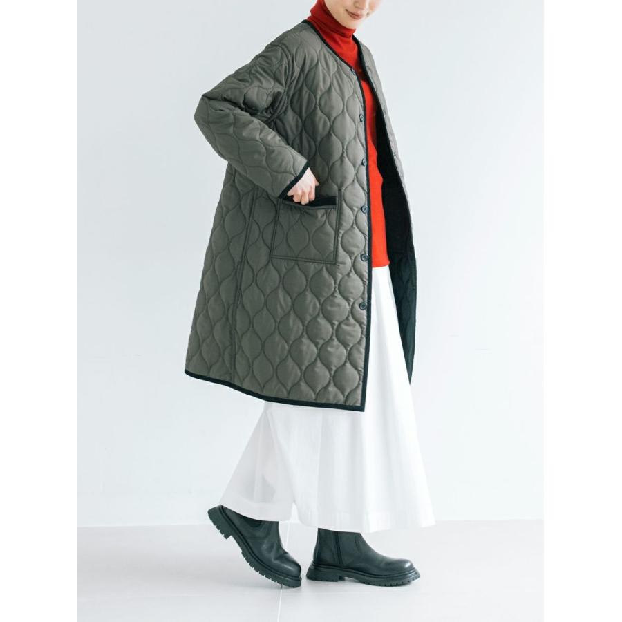 PONT DE CHALONS ポンデシャロン キルティング コート ジャケット リバーシブル ノーカラー ポリエステル タフタ アウター レディース 2025年秋冬物 |  | 04