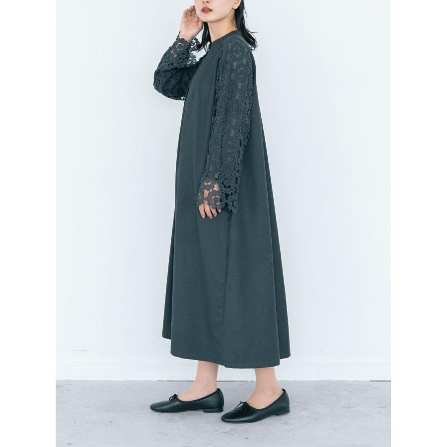 PONT DE CHALONS ポンデシャロン ワンピース ロング 袖 レース バンド