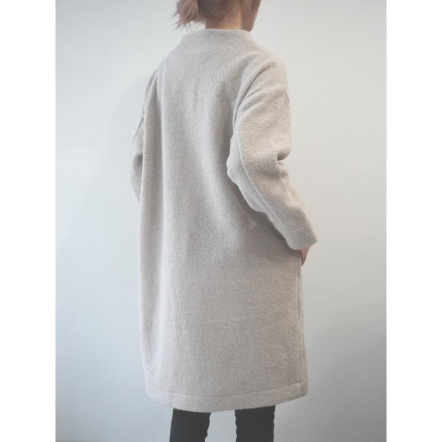 mao made（マオメイド） コート ロング ミドル 丈 モックネック ボトル