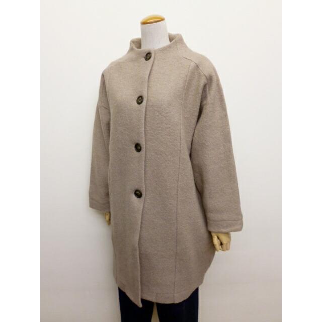 mao made マオメイド コート ロング ミドル モックネック ボトル