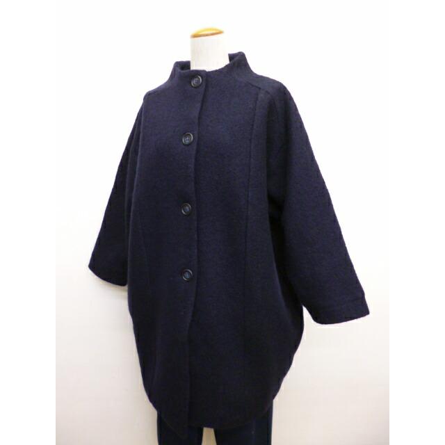 マオメイド　MAO MADE（マオメイド） 圧縮ウール モックネックコート mao made マオメイド コート ロング ミドル モックネック ボトル