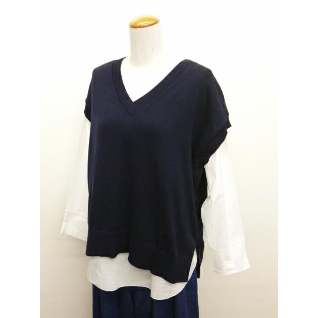 mao made（マオメイド） ベスト ニット Vネック ワイド シルエット