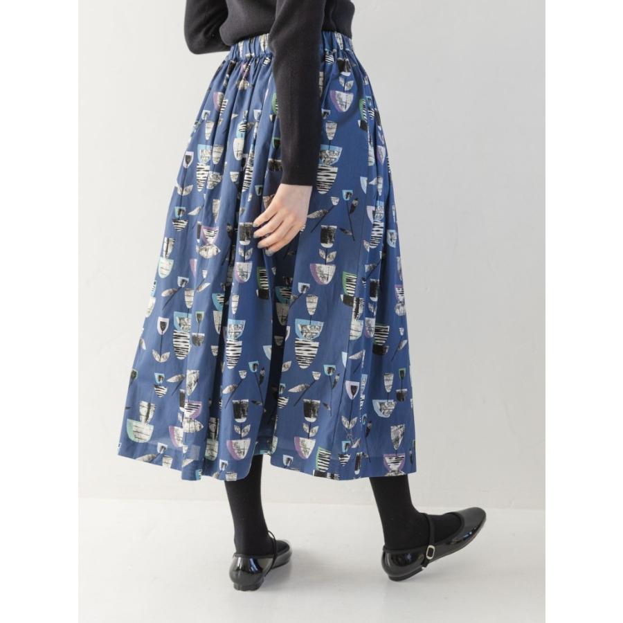 sosotto ソソット スカート リバティ プリント ギャザー タック ミモレ丈 ロング タナローン 綿 100% 日本製 2025年秋冬の新色入荷 | LIBERTY. | 02