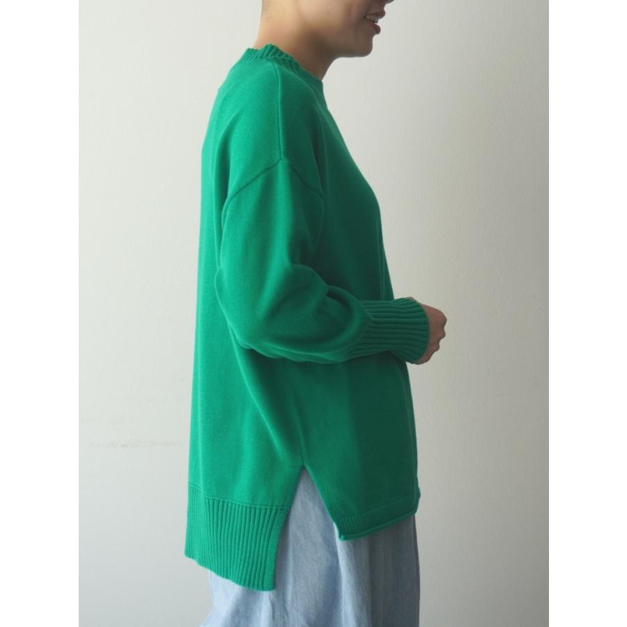 マオメイド mao made ニット セーター クルーネック プルオーバー 異ゲージ リブ やわらか ソフト コットン 綿 100 % 平編み レディース  2026年春夏の新色入荷 | mao made | 01