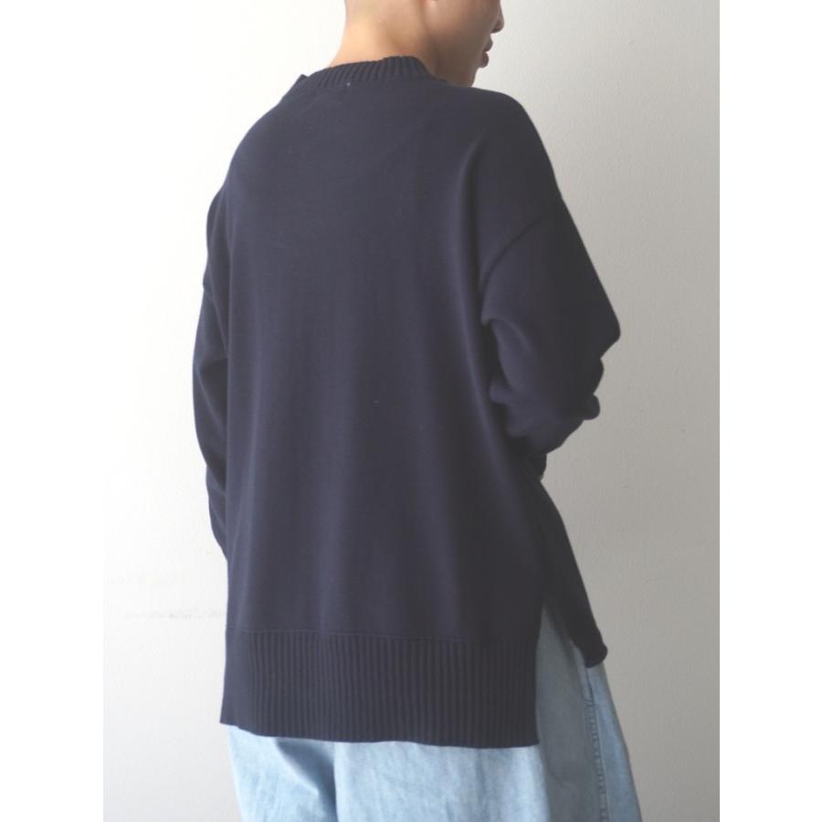 マオメイド mao made ニット セーター クルーネック プルオーバー 異ゲージ リブ やわらか ソフト コットン 綿 100 % 平編み レディース  2026年春夏の新色入荷 | mao made | 07