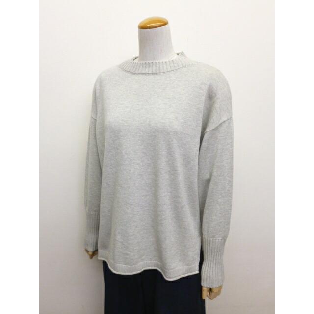 マオメイド mao made ニット セーター クルーネック プルオーバー 異ゲージ リブ やわらか ソフト コットン 綿 100 % 平編み レディース  2026年春夏の新色入荷 | mao made | 08