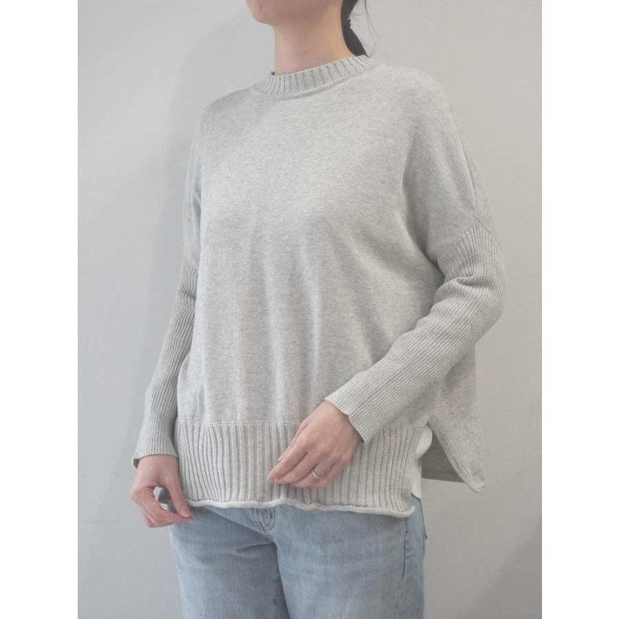 マオメイド mao made カーディガン ニット セーター 前後 2WAY クルーネック プルオーバー セミ ドルマン スリーブ コットン 綿 100 % 2025年春夏物 セール | mao made | 03