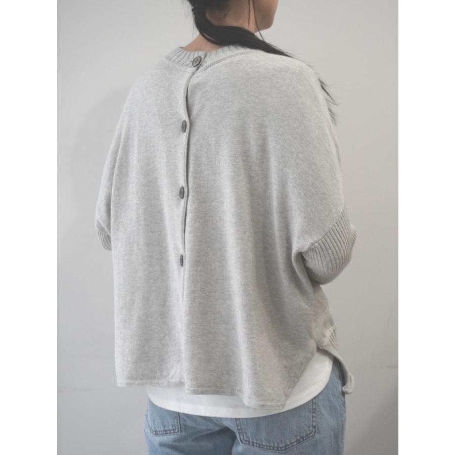 マオメイド mao made カーディガン ニット セーター 前後 2WAY クルーネック プルオーバー セミ ドルマン スリーブ コットン 綿 100 % 2025年春夏物 セール | mao made | 04