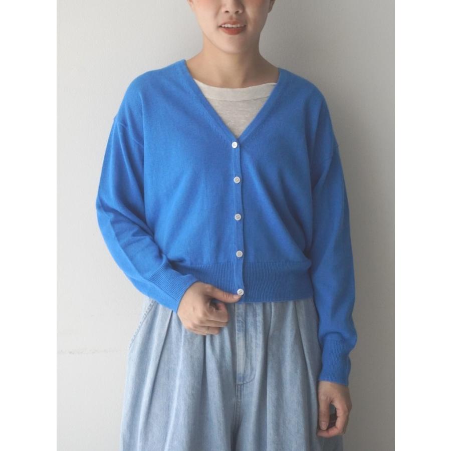 マオメイド mao made カーディガン リネン 麻 100％ Vネック クロップド丈 UVカット ニット 薄手 レディース 2026年春夏の新色入荷 611114 | mao made | 10