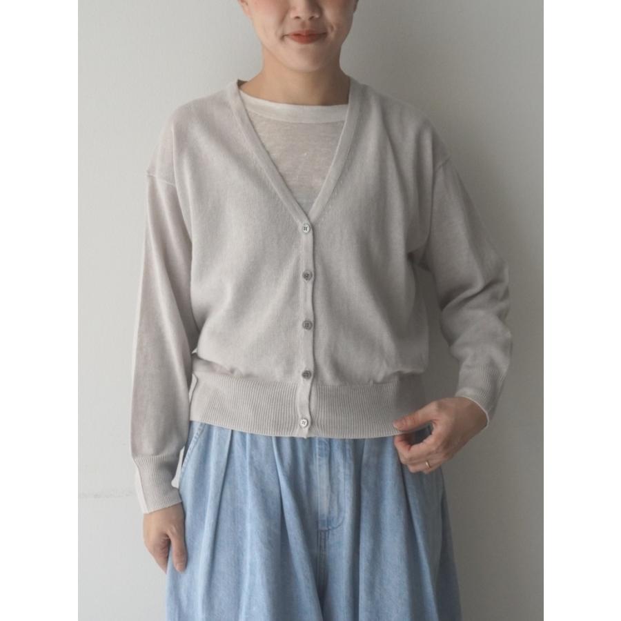 マオメイド mao made カーディガン リネン 麻 100％ Vネック クロップド丈 UVカット ニット 薄手 レディース 2026年春夏の新色入荷 611114 | mao made | 11
