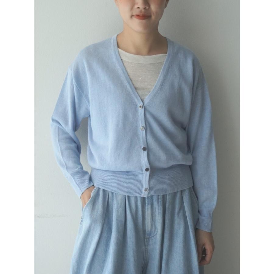 マオメイド mao made カーディガン リネン 麻 100％ Vネック クロップド丈 UVカット ニット 薄手 レディース 2026年春夏の新色入荷 611114 | mao made | 09
