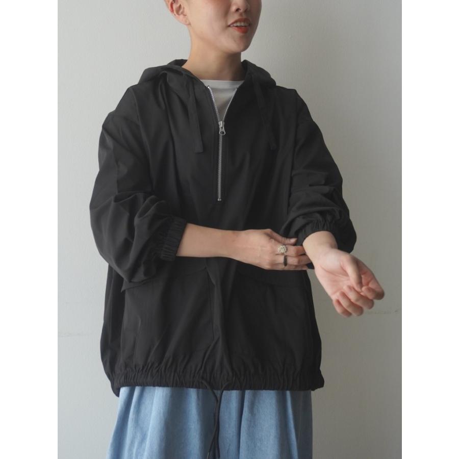 マオメイド mao made アノラック パーカー ブルゾン ジャケット ハーフ ZIP ジップ フード 付き ワイド シルエット 撥水加工 2026年春夏物 | mao made | 03