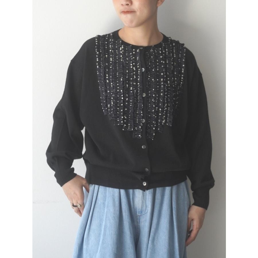 マオメイド mao made カーディガン ニット フリル ふりふり 柄 クルーネック リネン コットン 綿 麻 2026年春夏物 | mao made | 02