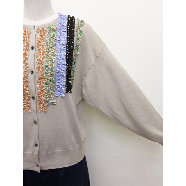 マオメイド mao made カーディガン ニット フリル ふりふり 柄 クルーネック リネン コットン 綿 麻 2026年春夏物 | mao made | 07