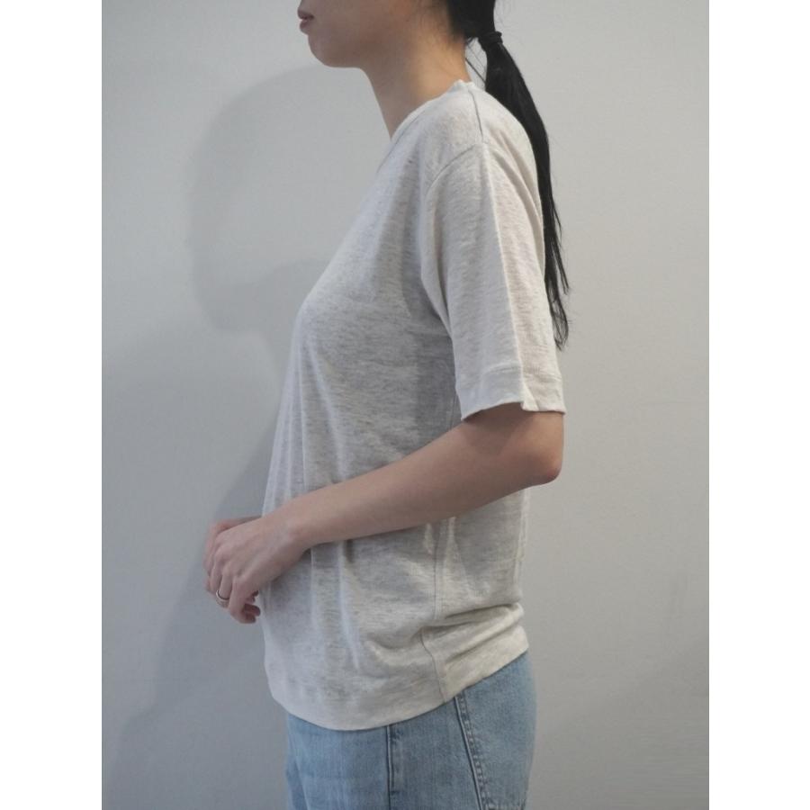 マオメイド mao made Tシャツ 半袖 カットソー ニット プルオーバー クルーネック ベルギー リネン 麻 100% 無地 日本製 2026年春夏の新色入荷 CP セール | mao made | 01