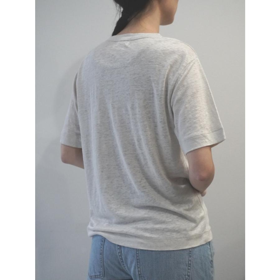 マオメイド mao made Tシャツ 半袖 カットソー ニット プルオーバー クルーネック ベルギー リネン 麻 100% 無地 日本製 2026年春夏の新色入荷 CP セール | mao made | 02