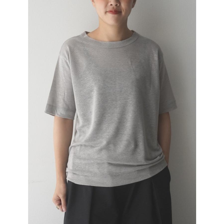 マオメイド mao made Tシャツ 半袖 カットソー ニット プルオーバー クルーネック ベルギー リネン 麻 100% 無地 日本製 2026年春夏の新色入荷 CP セール | mao made | 05