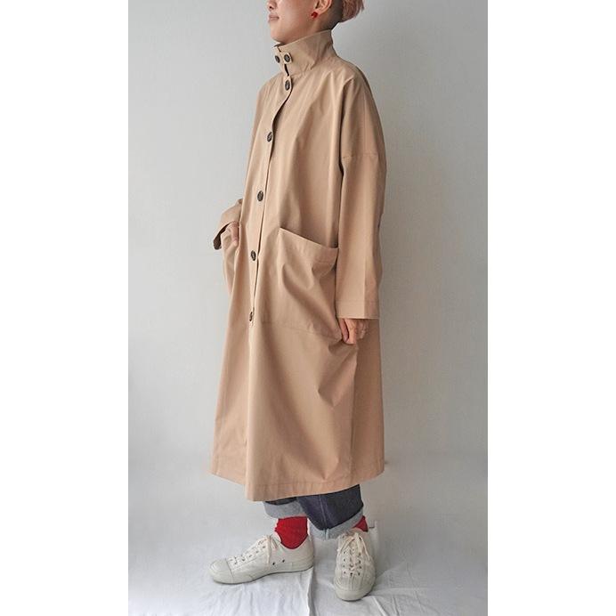 マオメイド mao made コート ロング ステンカラー スプリング オーバー サイズ  ヴィンテージ ツイル 撥水加工 ポリエステル ライト アウター 2026年春夏物 | mao made | 01